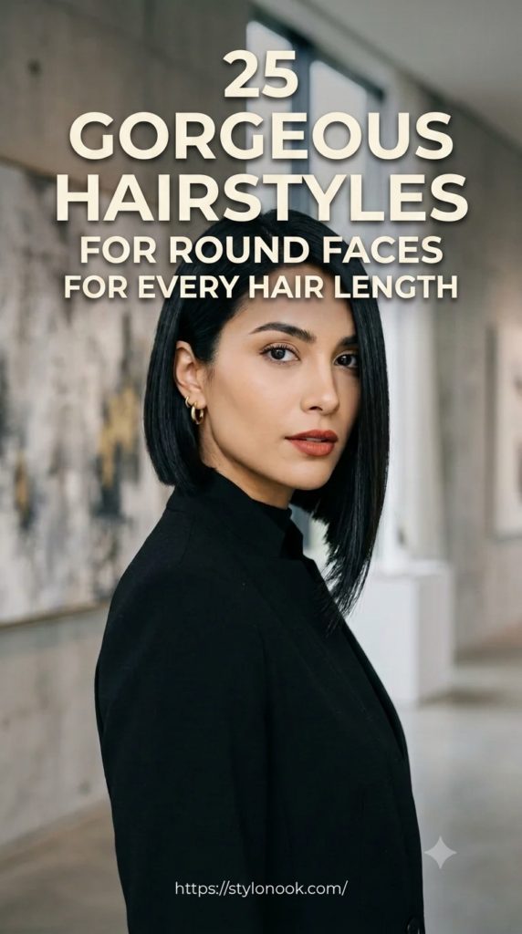 25 Gorgeous Hairstyles for Round Faces for Every Hair Length