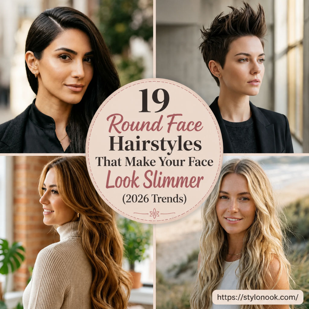19 Round Face Hairstyles That Make Your Face Look Slimmer (2026 Trends)