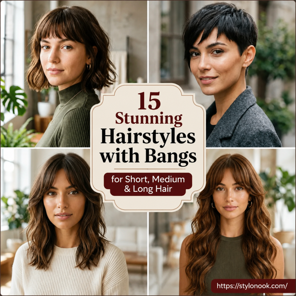 15 Stunning Hairstyles with Bangs for Short, Medium & Long Hair