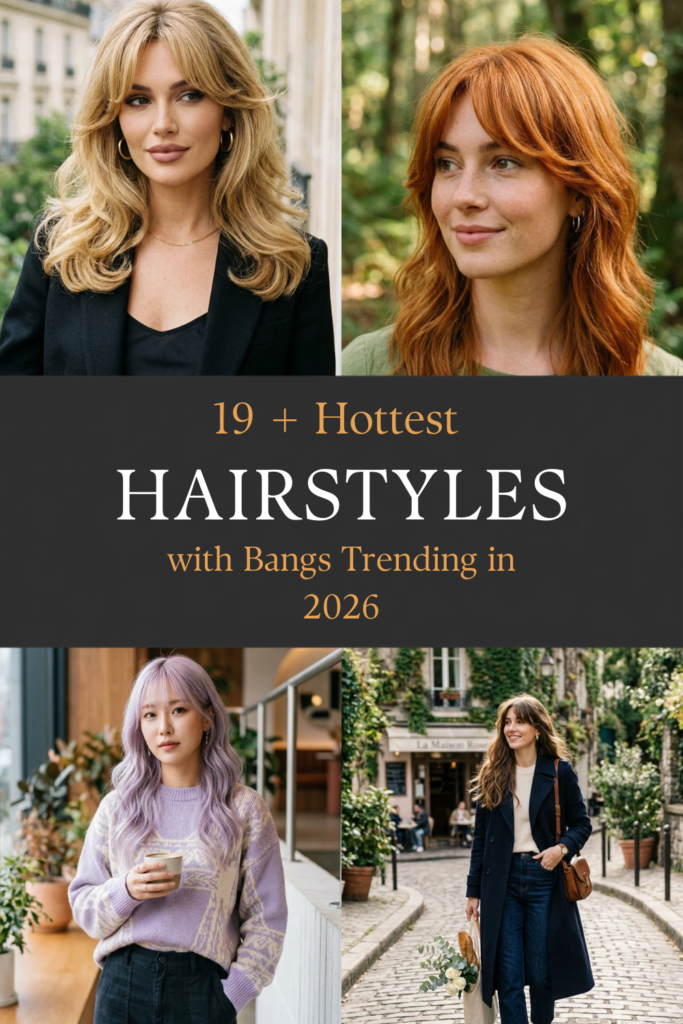 19 + Hottest Hairstyles with Bangs Trending in 2026