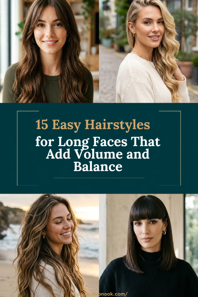 15 Easy Hairstyles for Long Faces That Add Volume and Balance