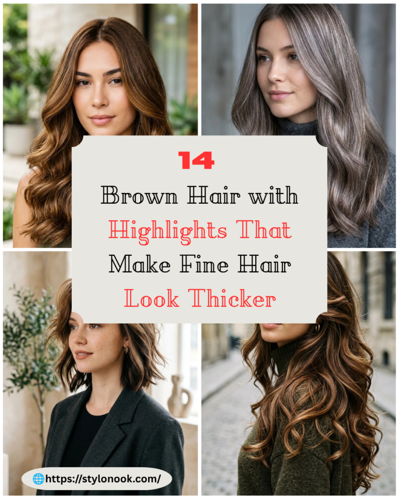 14 Brown Hair with Highlights That Make Fine Hair Look Thicker