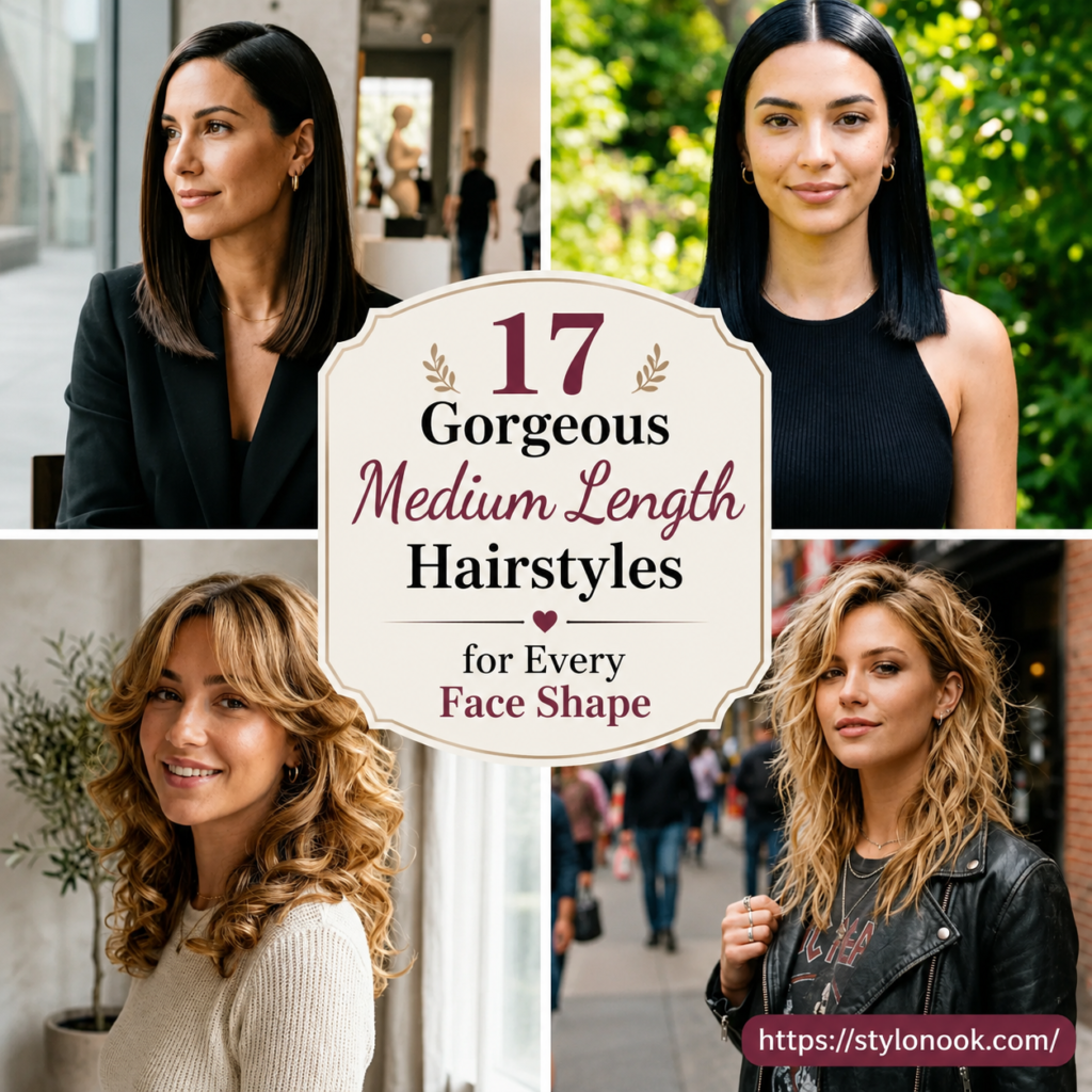17 Gorgeous Medium Length Hairstyles for Every Face Shape