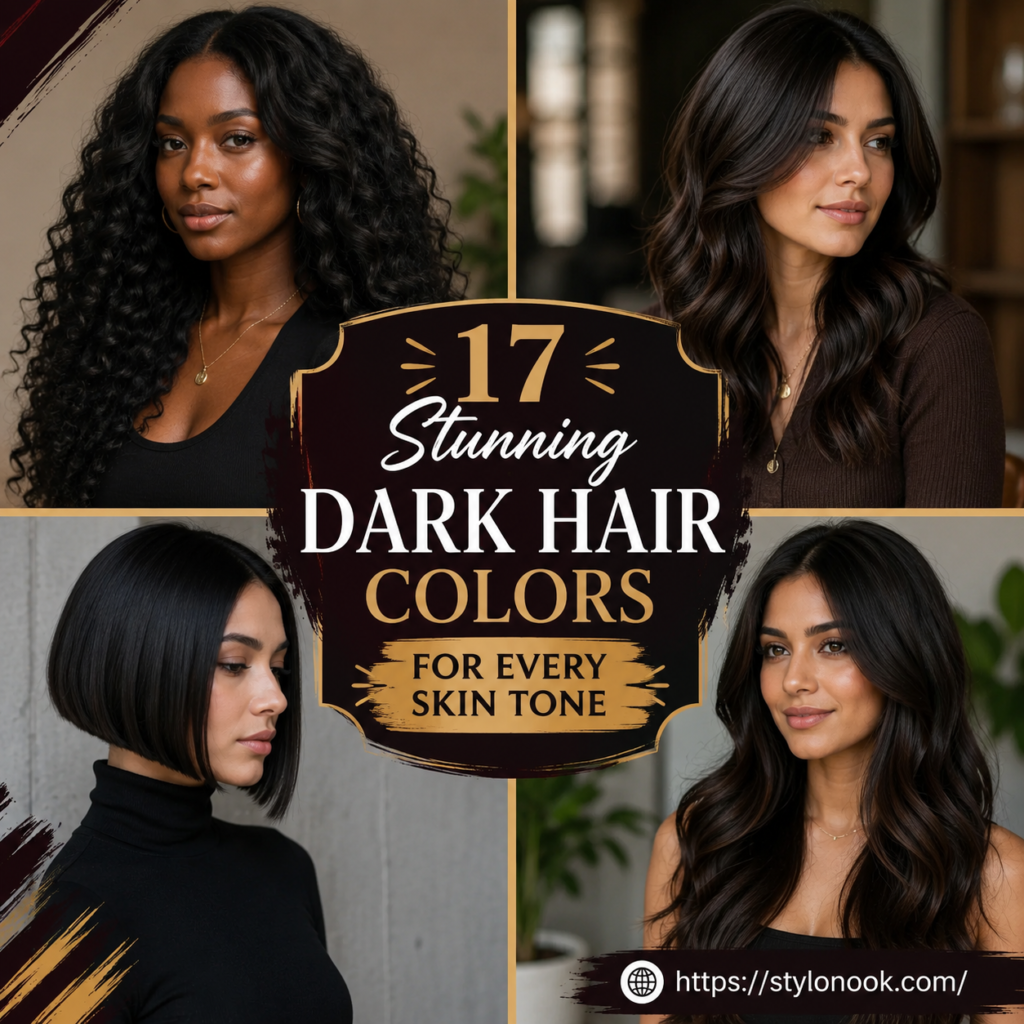 17 Stunning Dark Hair Colors for Every Skin Tone